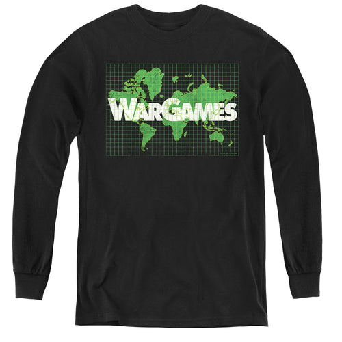 WarGames World Map Logo Youth Long Sleeve T-Shirt