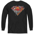 Superman Breaking Chain Logo Youth Long Sleeve T-Shirt