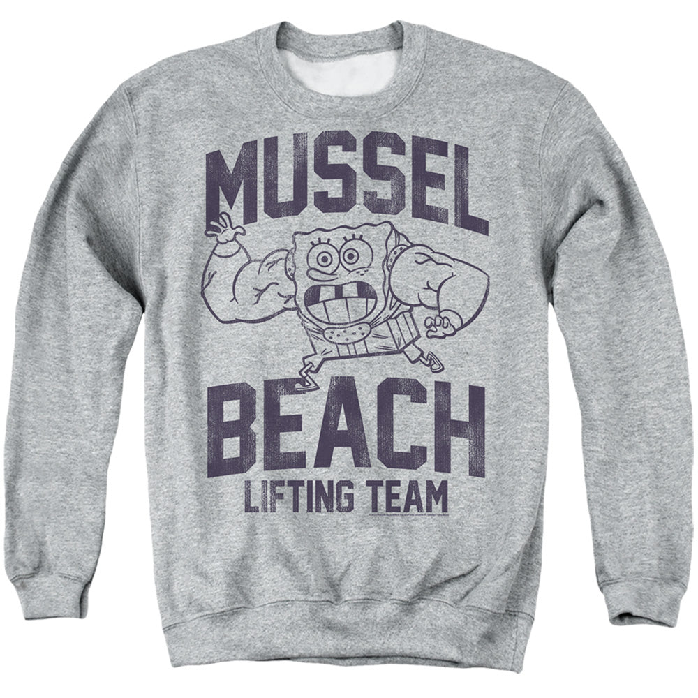 Spongebob Squarepants Mussle Beach Lifting Team Crewneck Sweatshirt