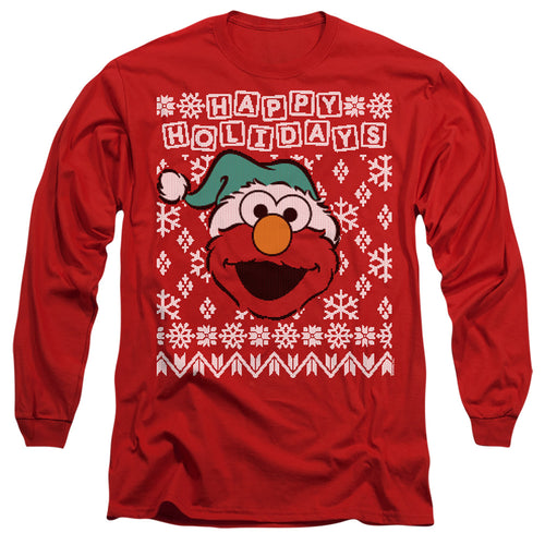 Sesame Street Elmo Ugly Christmas Long Sleeve T-Shirt