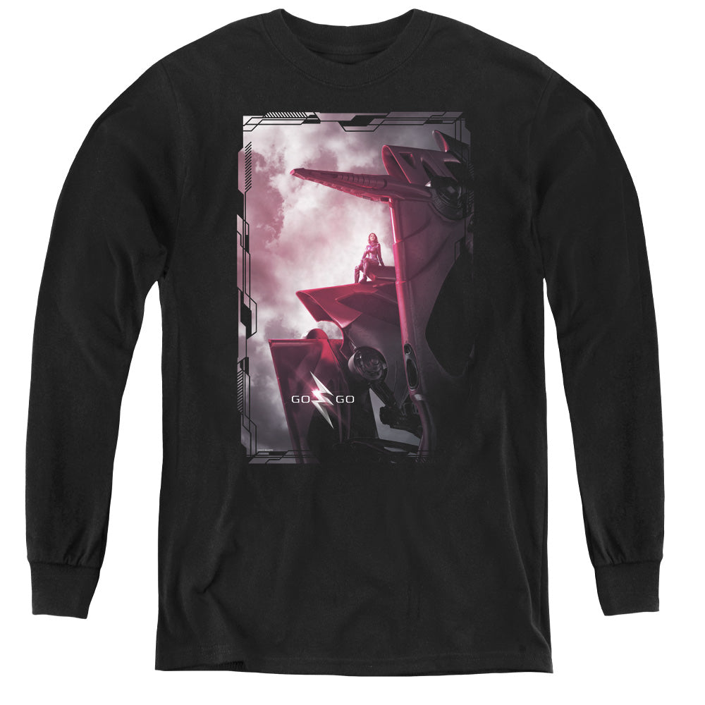 Mighty Morphin Power Rangers: The Movie Pink Zord Poster Youth Long Sleeve T-Shirt