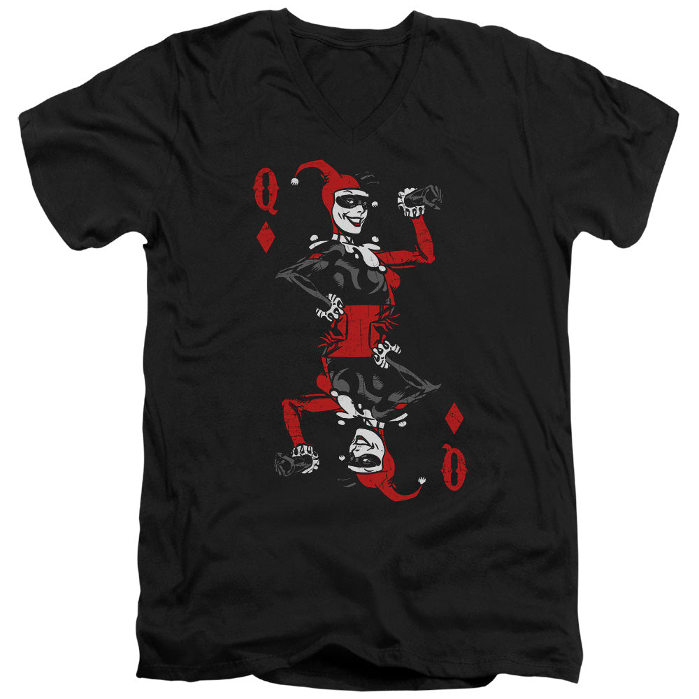 Batman Quinn Of Diamonds V-Neck T-Shirt