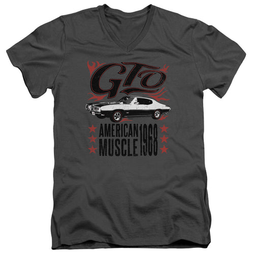 Pontiac Gto Flames V-Neck T-Shirt