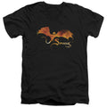 The Hobbit Smaug On Fire V-Neck T-Shirt