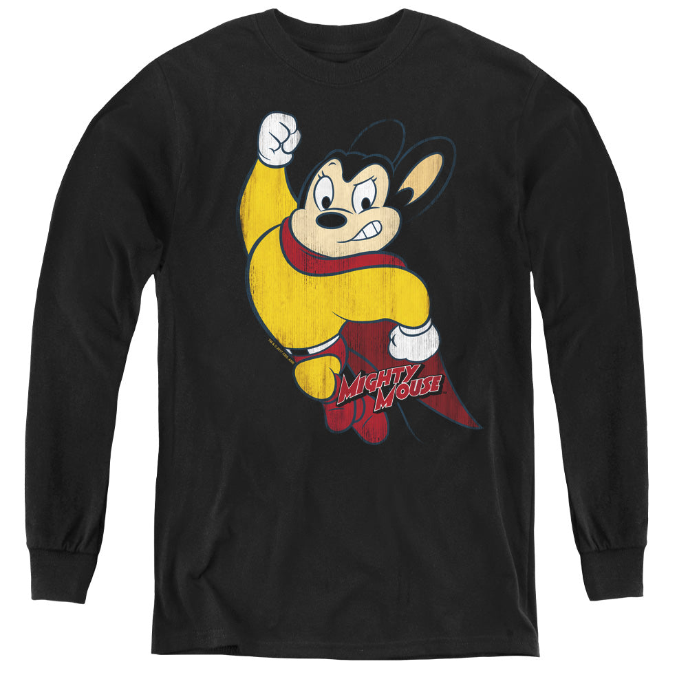 Mighty Mouse Classic Hero Youth Long Sleeve T-Shirt