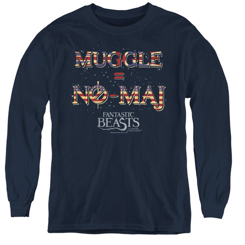 Fantastic Beasts Uk Us No Maj Youth Long Sleeve T-Shirt