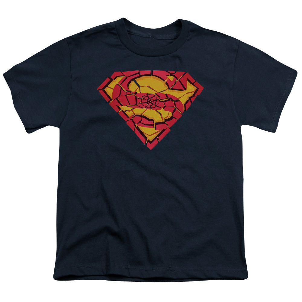 Superman Shattered Shield Navy Youth/Toddler T-Shirt