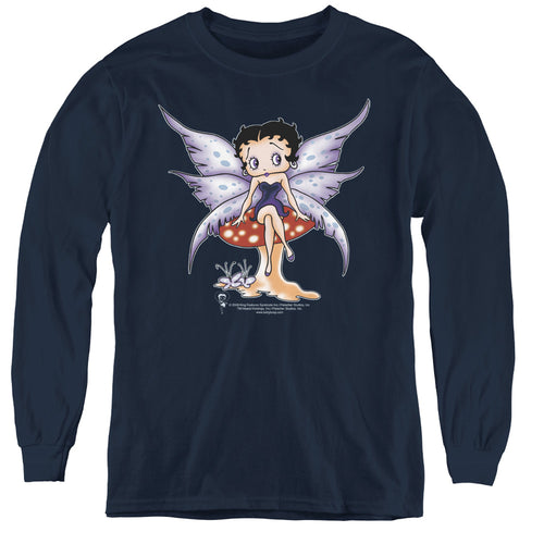 Betty Boop Mushroom Fairy Youth Long Sleeve T-Shirt
