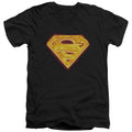 Superman Hot Steel Shield V-Neck T-Shirt
