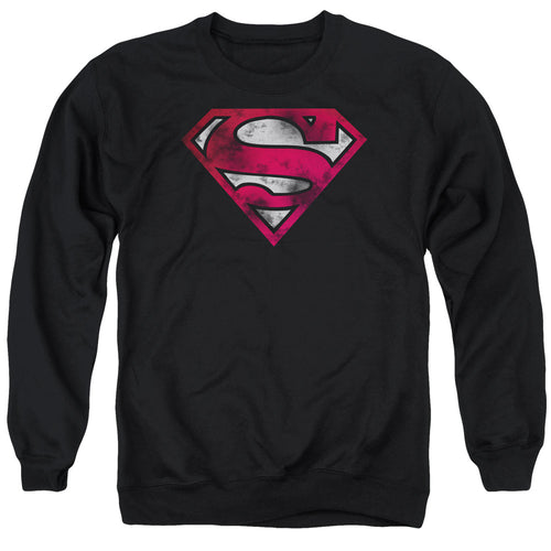 Superman War Torn Shield Crewneck Sweatshirt