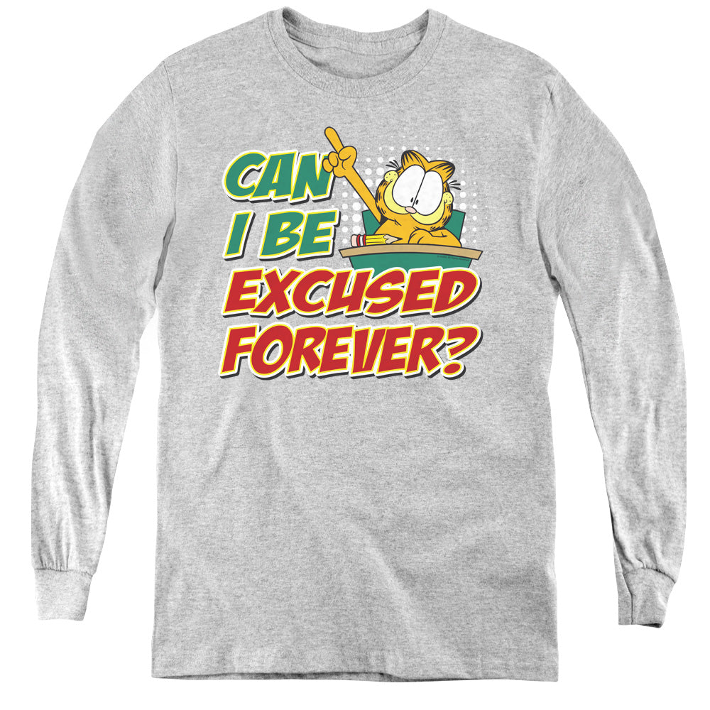 Garfield Excused Forever Youth Long Sleeve T-Shirt