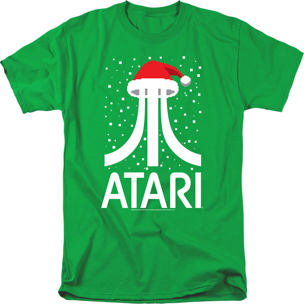 Atari Santa Hat Green T-Shirt