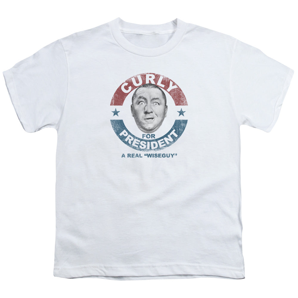 The Three Stooges Curly for President Wiseguy White Youth/Toddler T-Shirt