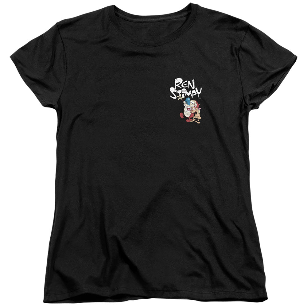 Ren and Stimpy Small Logo Womens T-Shirt