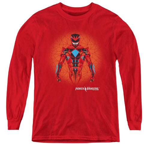 Mighty Morphin Power Rangers: The Movie Red Power Ranger Graphic Youth Long Sleeve T-Shirt