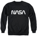 NASA Worm Logo Black Crewneck Sweatshirt