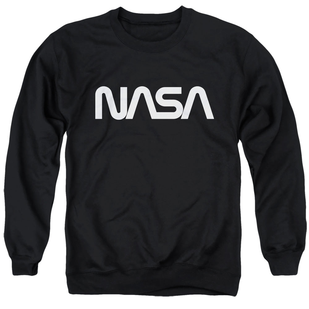 NASA Worm Logo Black Crewneck Sweatshirt