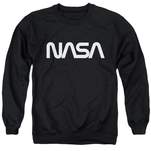 NASA Worm Logo Black Crewneck Sweatshirt