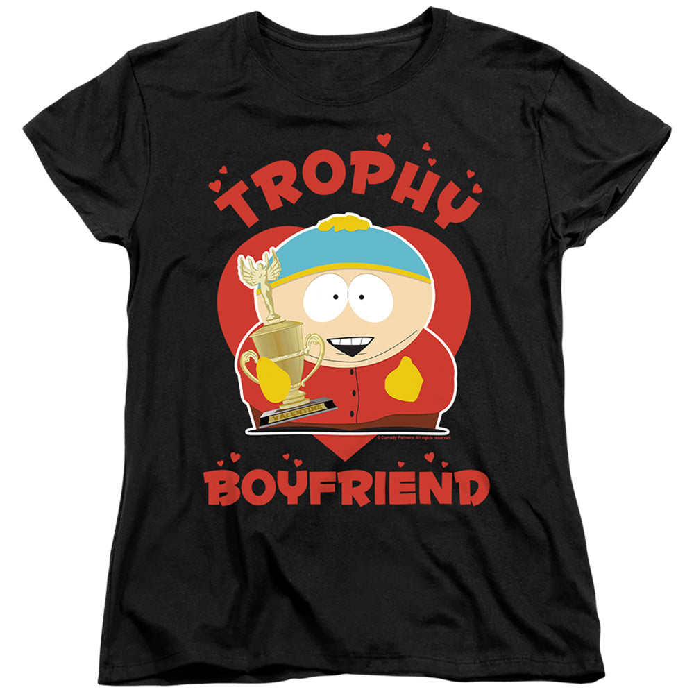 South Park Valentine's Day Cartman Trophy Boyfriend Womens T-Shirt