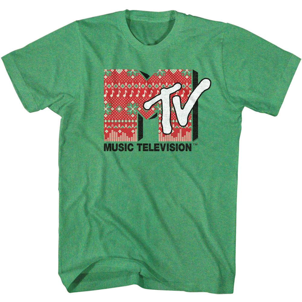 Christmas Sweater MTV t-shirt in kelly heather