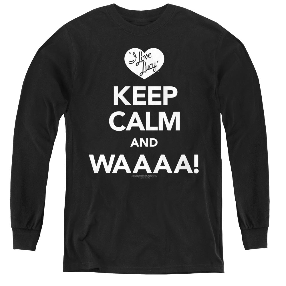 I Love Lucy Keep Calm Waaa Youth Long Sleeve T-Shirt
