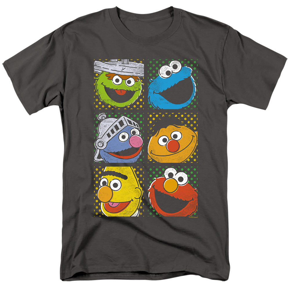 Sesame Street Group Squares T-Shirt
