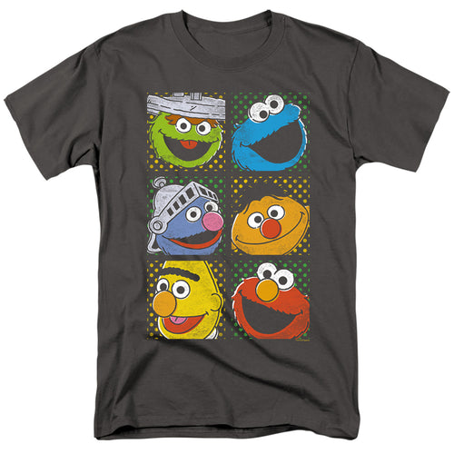 Sesame Street Group Squares T-Shirt