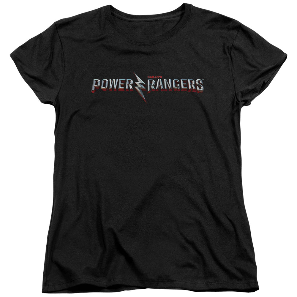 Mighty Morphin Power Rangers: The Movie Movie Logo Womens T-Shirt
