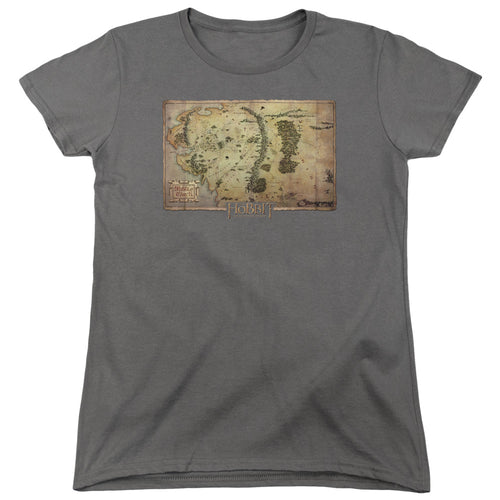 The Hobbit Middle Earth Map Womens T-Shirt