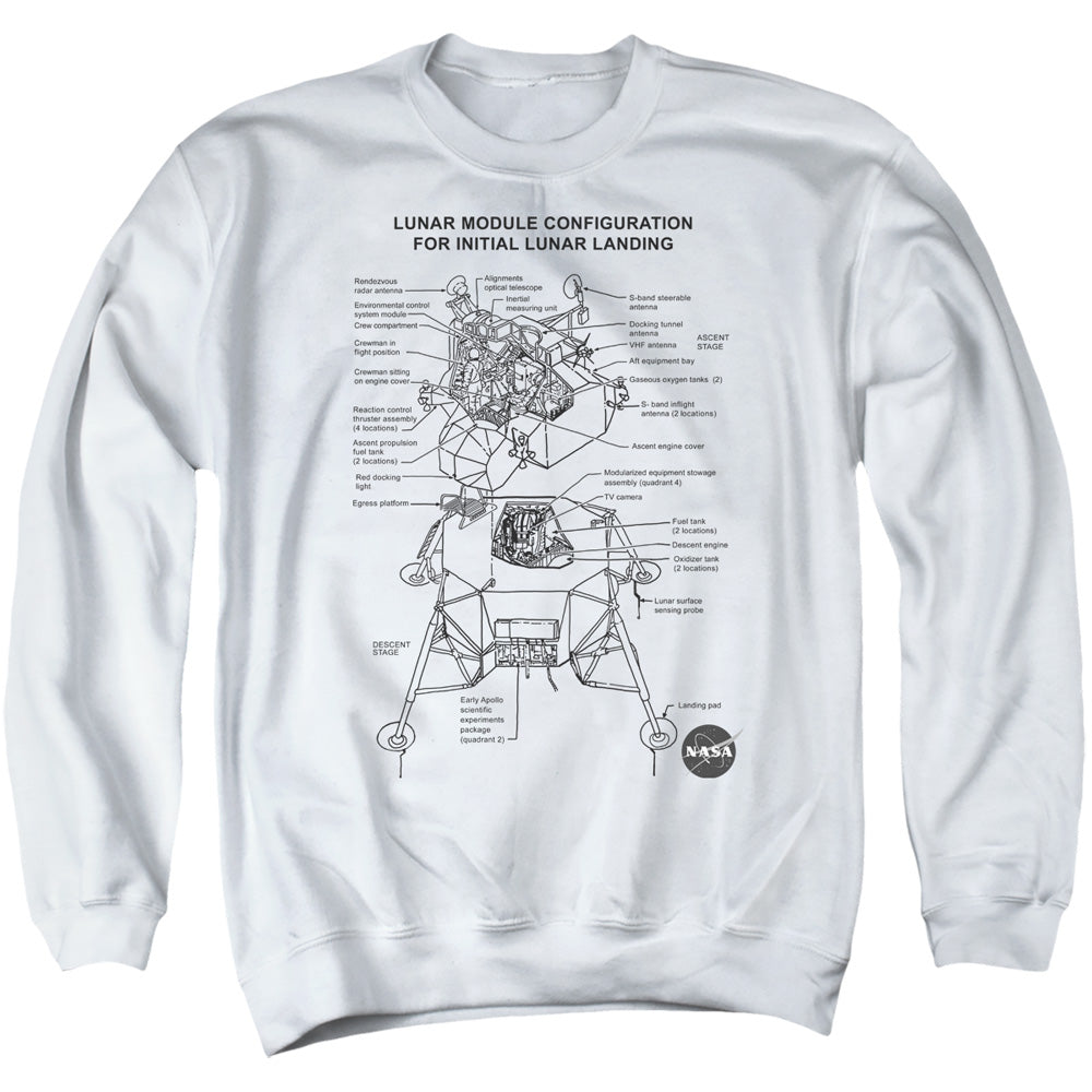 NASA Lunar Module Diagram Crewneck Sweatshirt