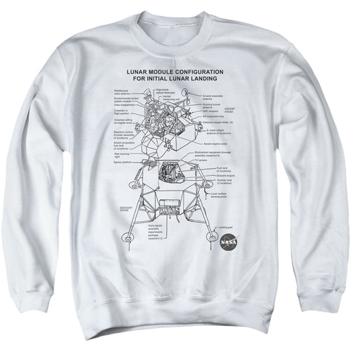 NASA Lunar Module Diagram Crewneck Sweatshirt