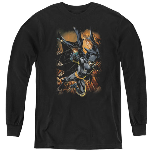 Batman Grapple Fire Youth Long Sleeve T-Shirt