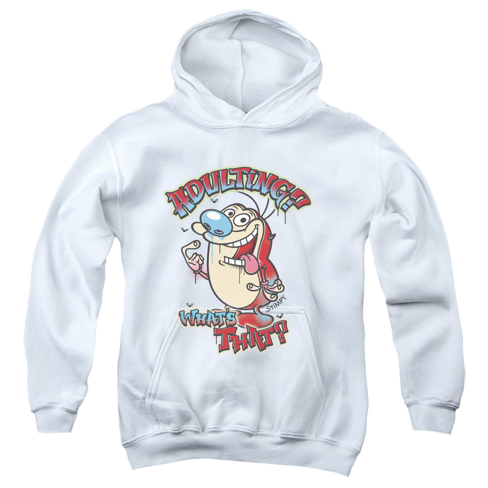 Ren and Stimpy Adulting Graffiti Youth Hoodie