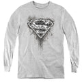 Superman Many Super Skulls Youth Long Sleeve T-Shirt