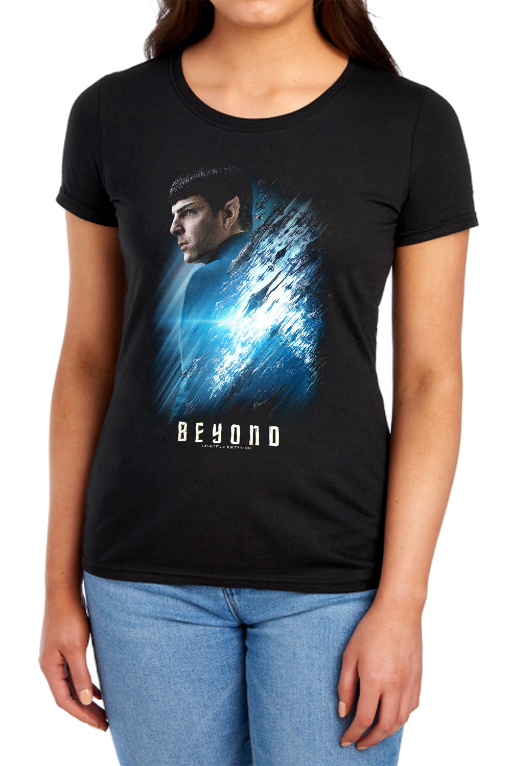 Star Trek Beyond Spock Poster Womens T-Shirt