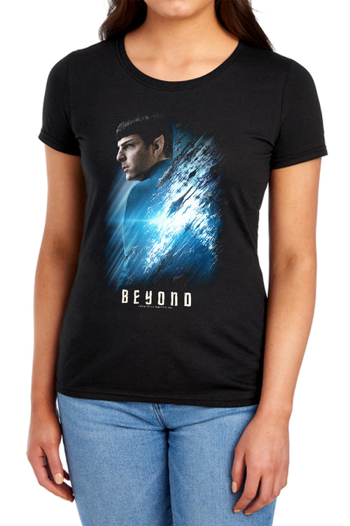 Star Trek Beyond Spock Poster Womens T-Shirt
