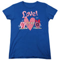 Spongebob Squarepants Valentine's Love with Gary and Snellie Womens T-Shirt