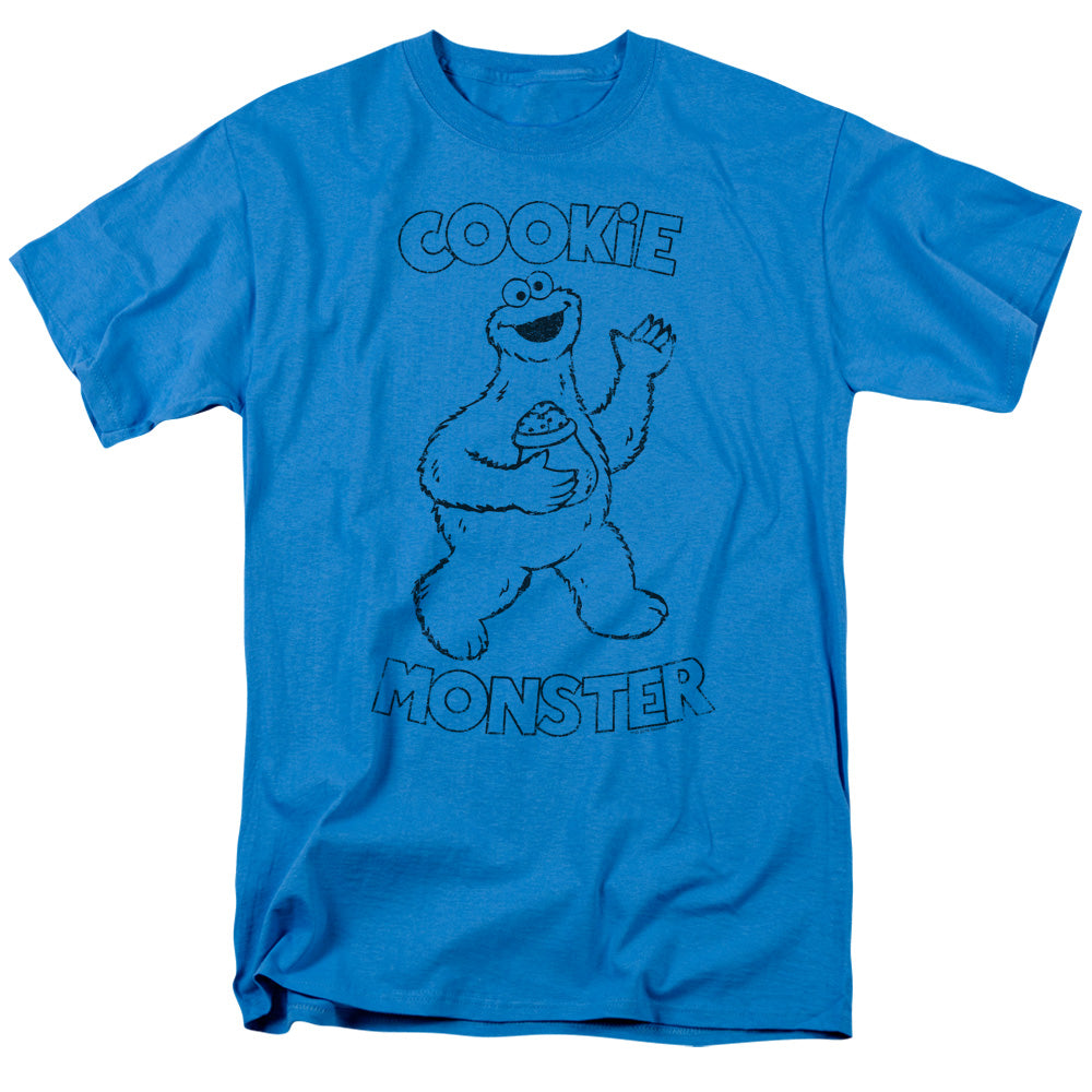 Sesame Street Simple Cookie Turquoise T-Shirt