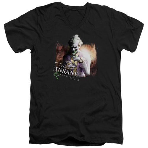 Batman Certified Insane V-Neck T-Shirt