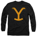 Yellowstone Distressed Large Brand Long Sleeve T-Shirt