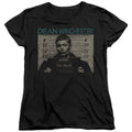 Supernatural Dean Winchester Mug Shot Womens T-Shirt