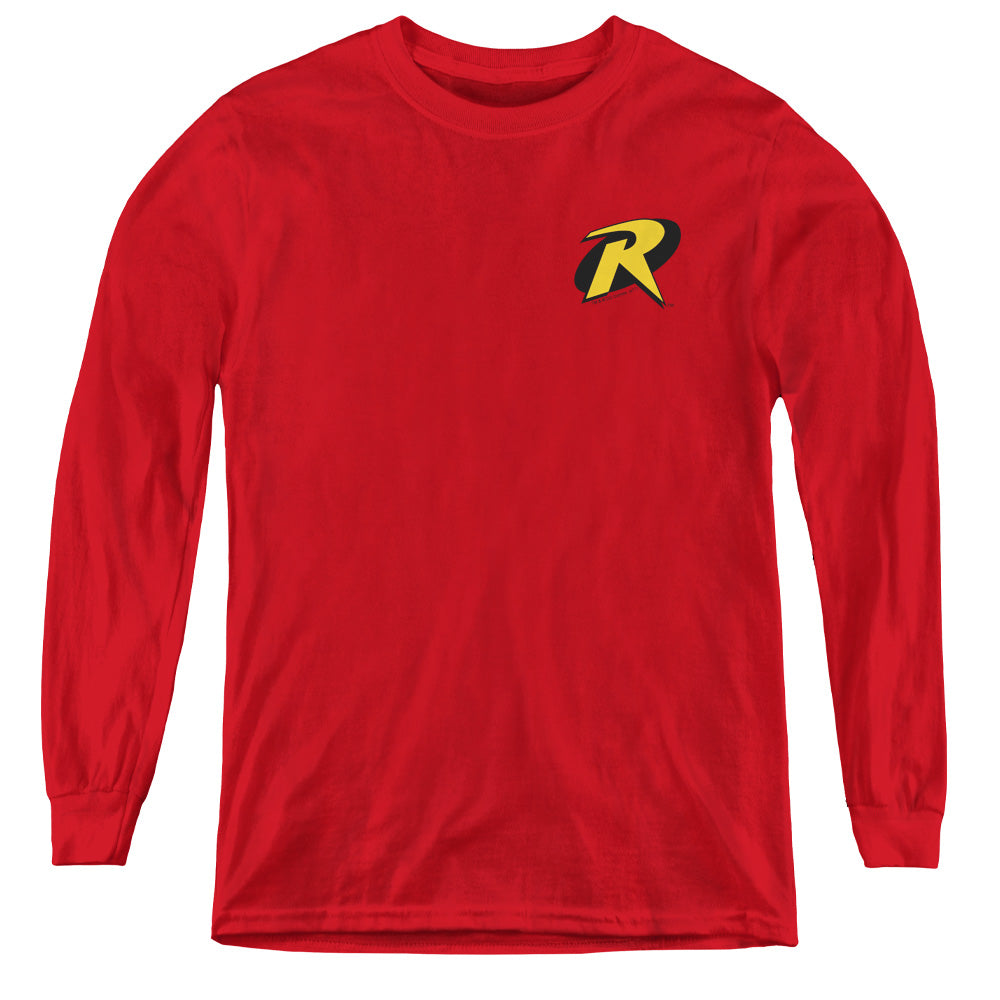Batman Robin Logo Youth Long Sleeve T-Shirt