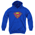 Superman Destroyed Supes Logo Youth Hoodie