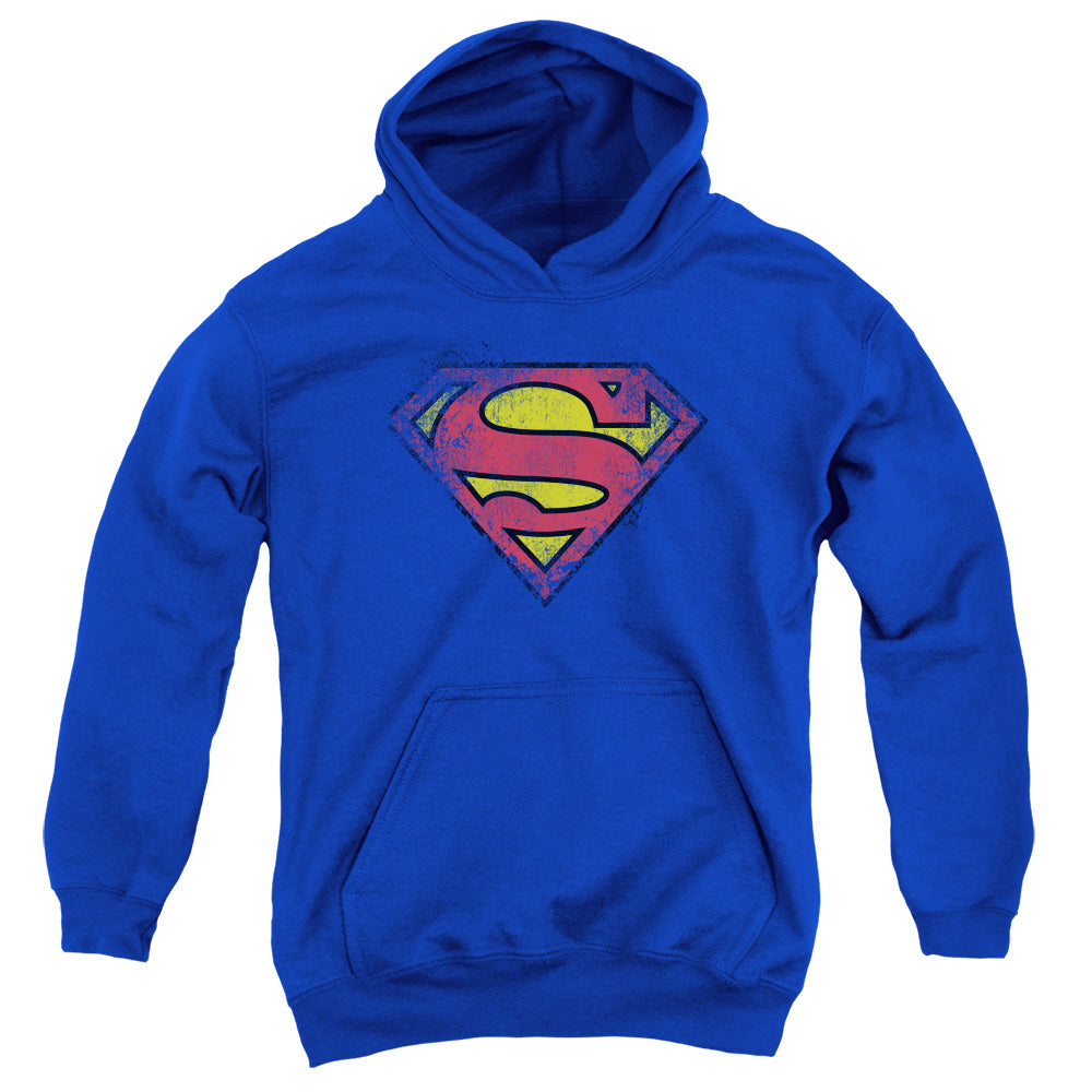 Superman Destroyed Supes Logo Youth Hoodie