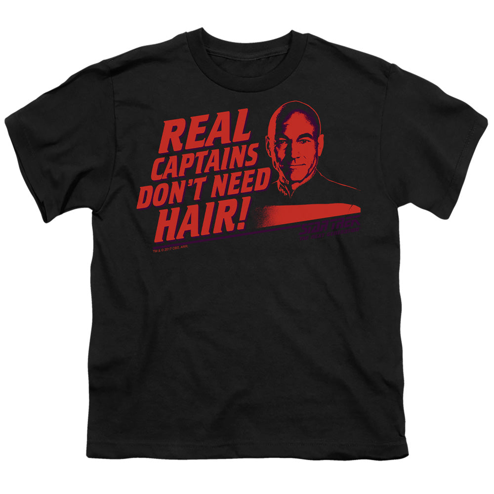 Star Trek Real Captains Don't Need Hair Youth/Toddler T-Shirt