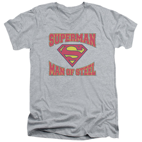 Superman Man of Steel Jersey V-Neck T-Shirt