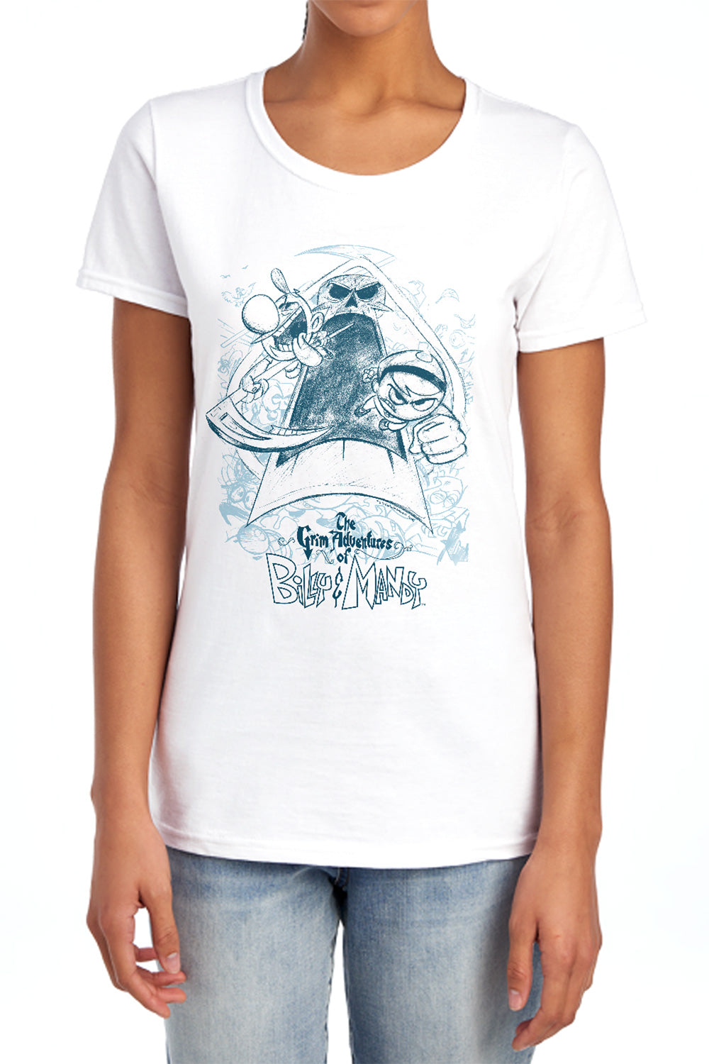 Billy & Mandy Sketched Womens T-Shirt