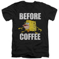 Spongebob Squarepants Before Coffee Meme V-Neck T-Shirt