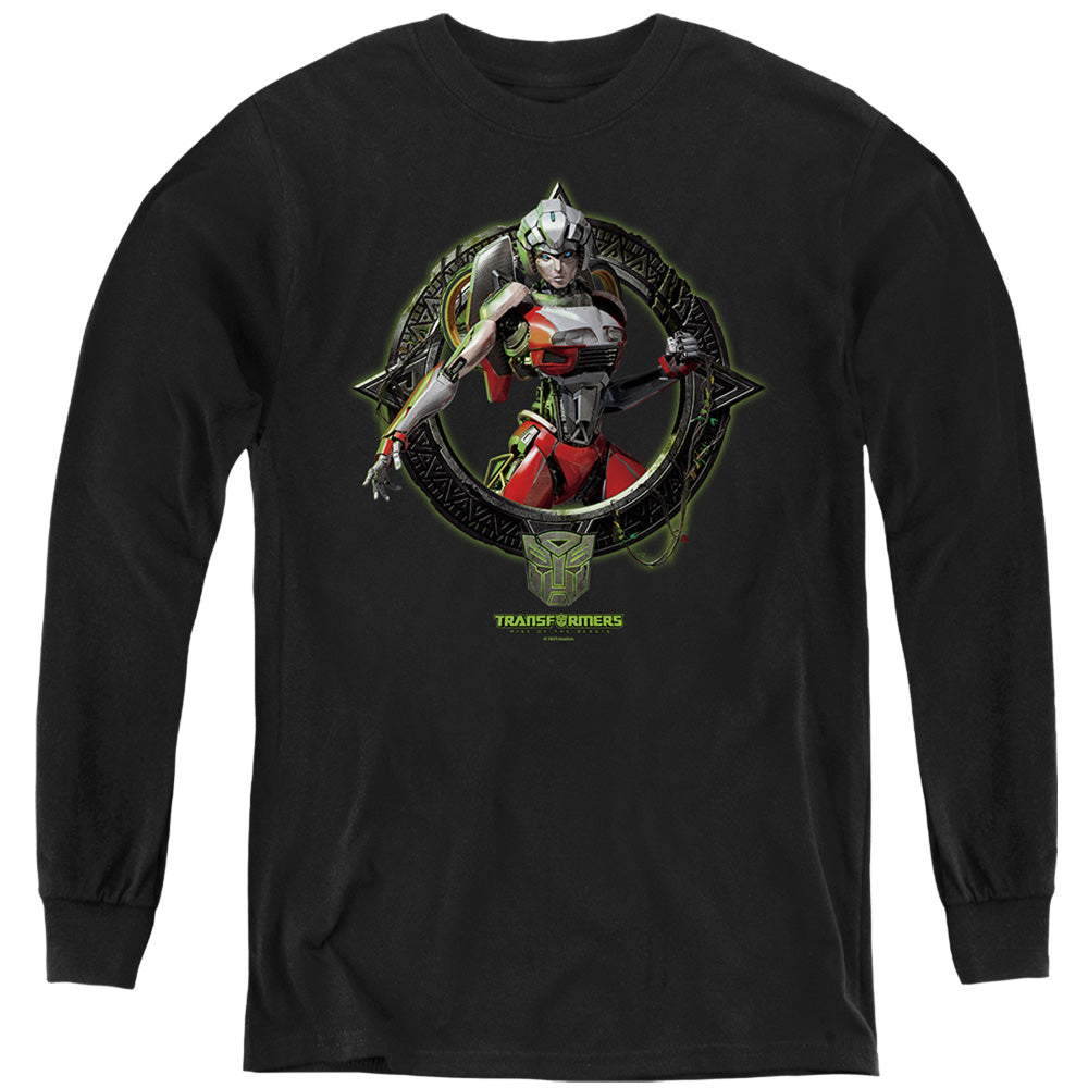 Transformers Arcee Circle Frame Youth Long Sleeve T-Shirt