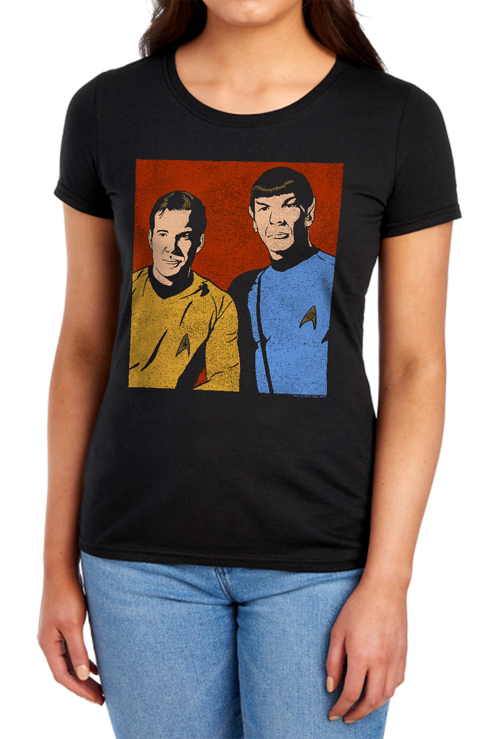 Star Trek Kirk and Spock Friends Womens T-Shirt